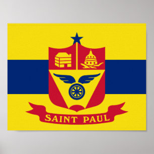 Póster Bandera de San Pablo, Minnesota