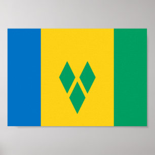 Póster Bandera de San Vicente y las Granadinas