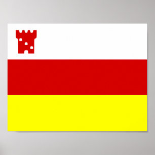 Póster Bandera de Santa Bárbara, Poster de California