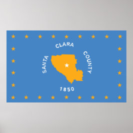 Póster Bandera de Santa Clara (condado de Estados Unidos,