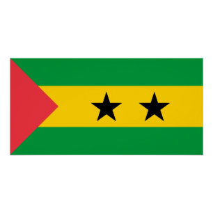Póster Bandera de Santo Tomé y Príncipe
