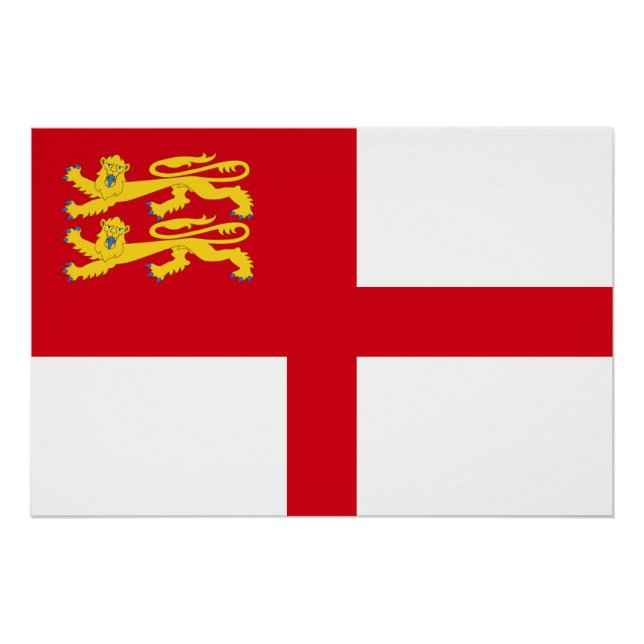 Póster Bandera de Sark (Anverso)
