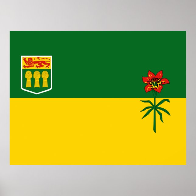 Póster Bandera de Saskatchewan (Frente)