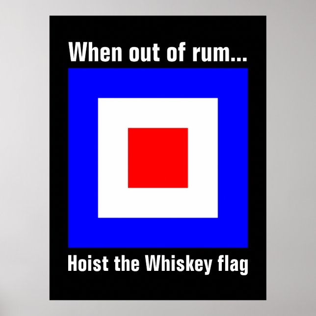 Póster Bandera de señalización de Whiskey Marítimo Intern (Frente)