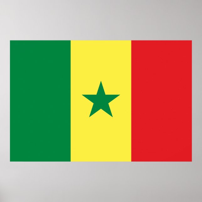 Póster Bandera de Senegal (Frente)