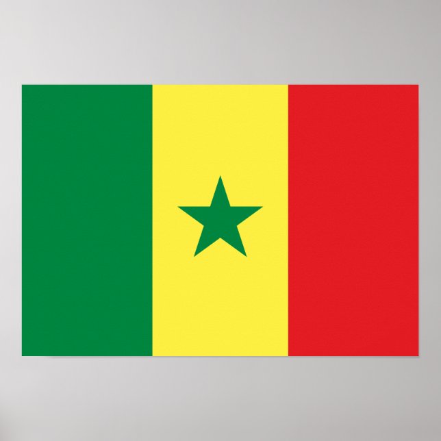 Póster Bandera de Senegal (Frente)