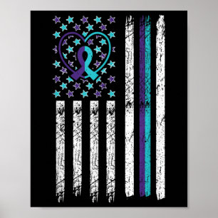 Póster Bandera de Sensibilización Suicida Ansiedad Salud 