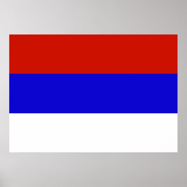 Póster Bandera de Serbia (Frente)