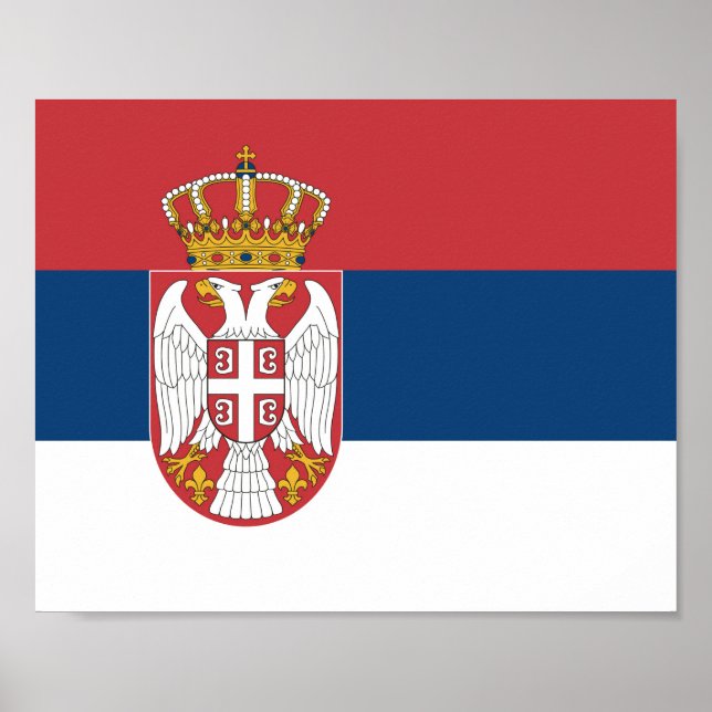 Póster Bandera de Serbia (Frente)