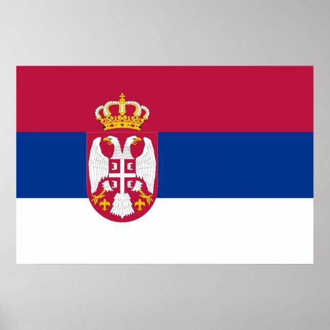 Póster Bandera de Serbia (Frente)