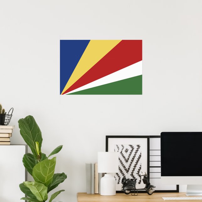 Póster Bandera de Seychelles (Oficina en casa)