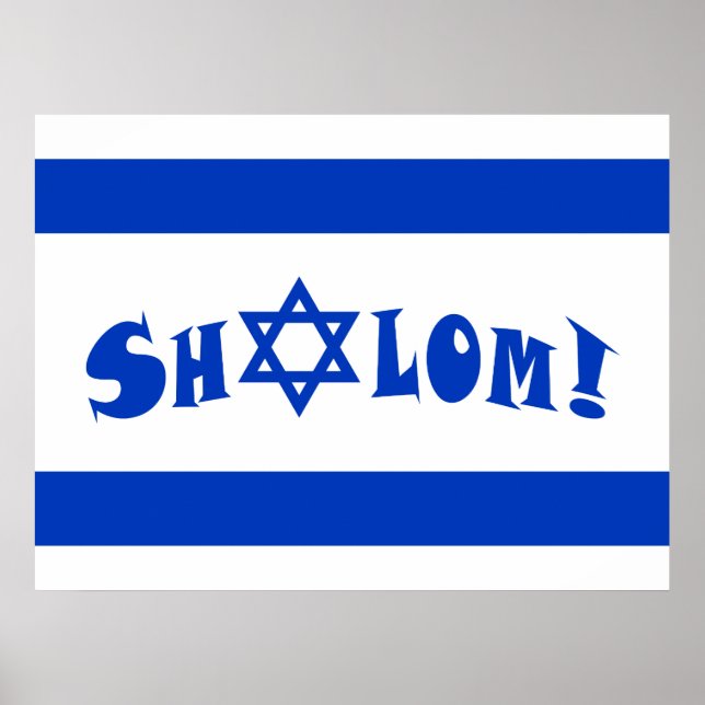 Póster Bandera de Shalom de Israel (Frente)