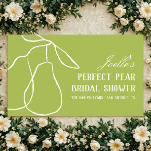 Póster Bandera de Shower Nupcial Elegante Pera Perfecta