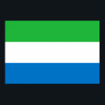 Póster Bandera de Sierra Leona<br><div class="desc">Bandera patriótica de Sierra Leona.</div>