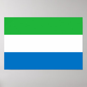 Póster Bandera de Sierra Leona