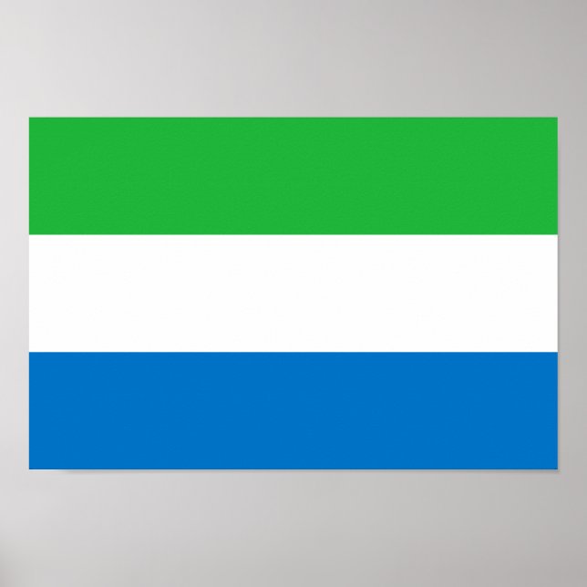 Póster Bandera de Sierra Leona (Frente)