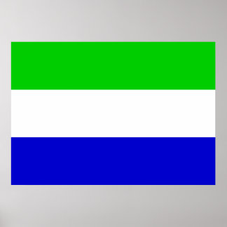 Póster Bandera de Sierra Leona