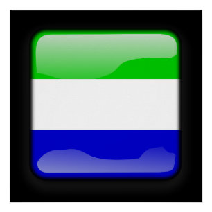 Póster Bandera de Sierra Leona