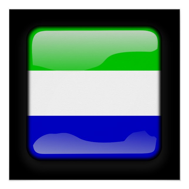 Póster Bandera de Sierra Leona (Anverso)
