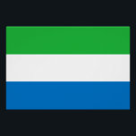 Póster Bandera de Sierra Leona<br><div class="desc">Bandera patriótica de Sierra Leona.</div>