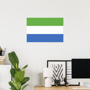 Póster Bandera de Sierra Leona