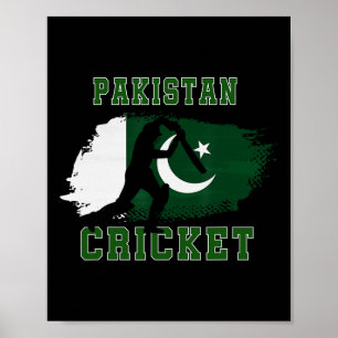 Póster Bandera de simpatizantes de cricket de Pakistán
