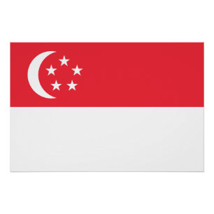 Póster Bandera de Singapur