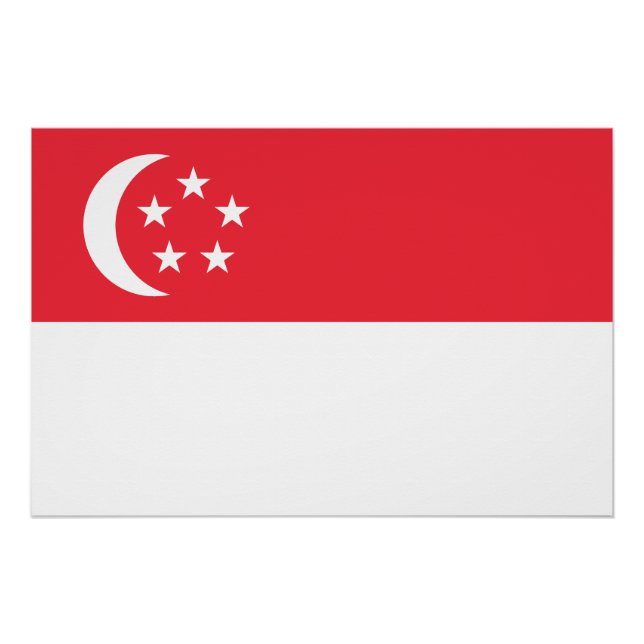 Póster Bandera de Singapur (Anverso)