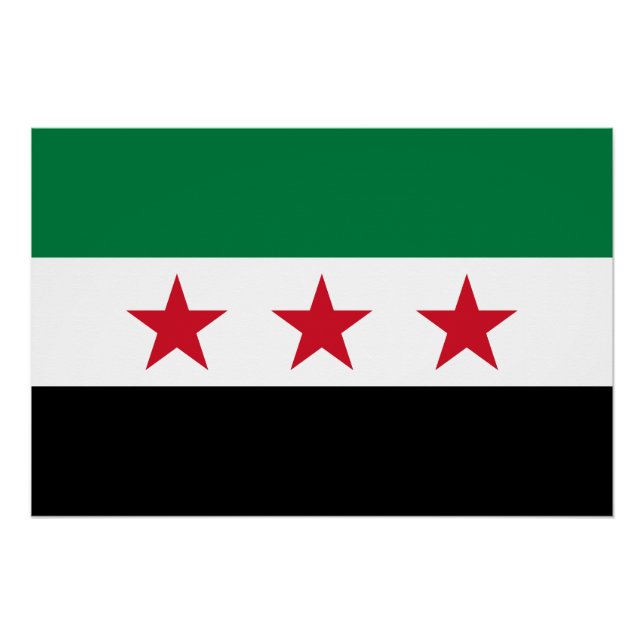 Póster Bandera de Siria (Anverso)