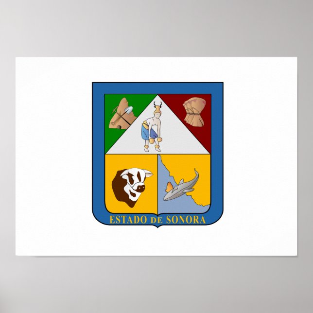Póster Bandera de Sonora (Frente)