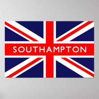 Póster Bandera de Southampton Reino Unido
