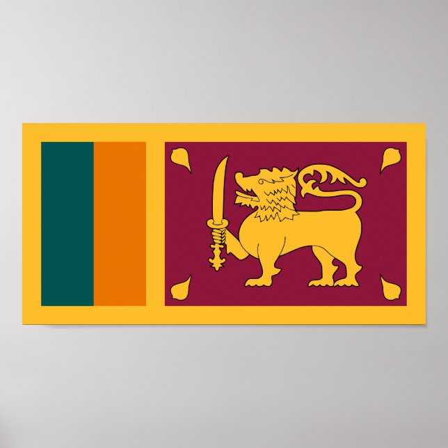 Póster Bandera de Sri Lanka (Frente)
