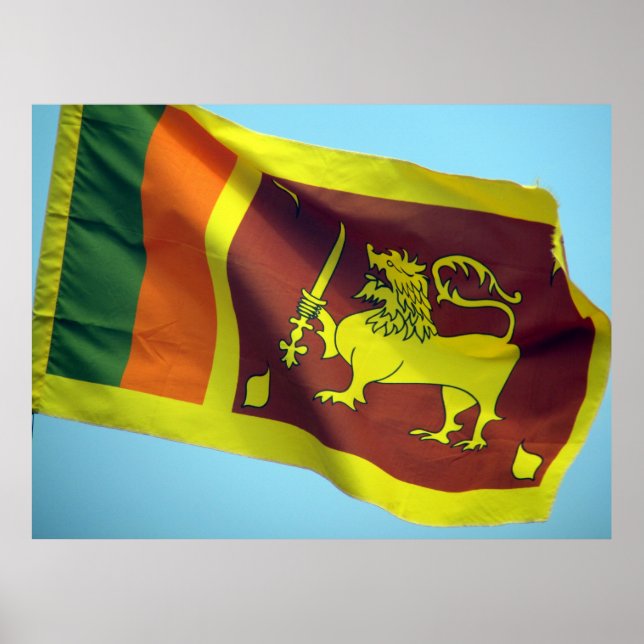 Póster bandera de sri lanka (Frente)