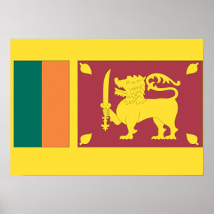 Póster Bandera de Sri Lanka