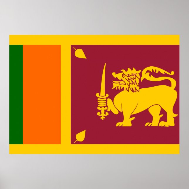 Póster Bandera de Sri Lanka (Frente)
