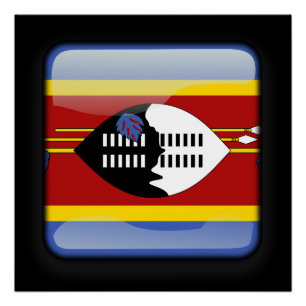Póster Bandera de Suazilandia
