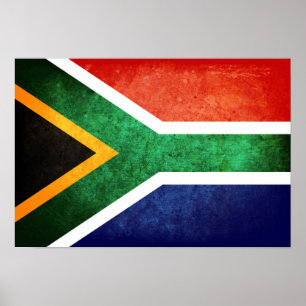 Póster Bandera de Sudáfrica
