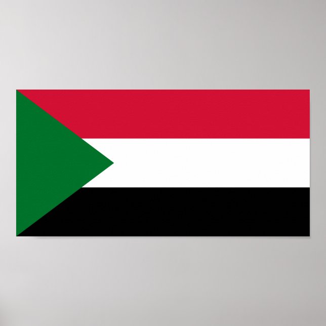 Póster Bandera de Sudán (Frente)