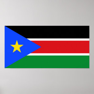 Póster Bandera de Sudán del Sur