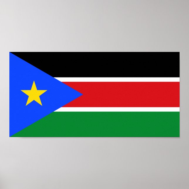 Póster Bandera de Sudán del Sur (Frente)