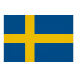 Póster Bandera de Suecia
