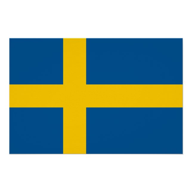 Póster Bandera de Suecia (Anverso)