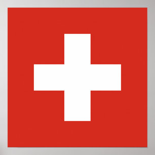 Póster Bandera de Suiza