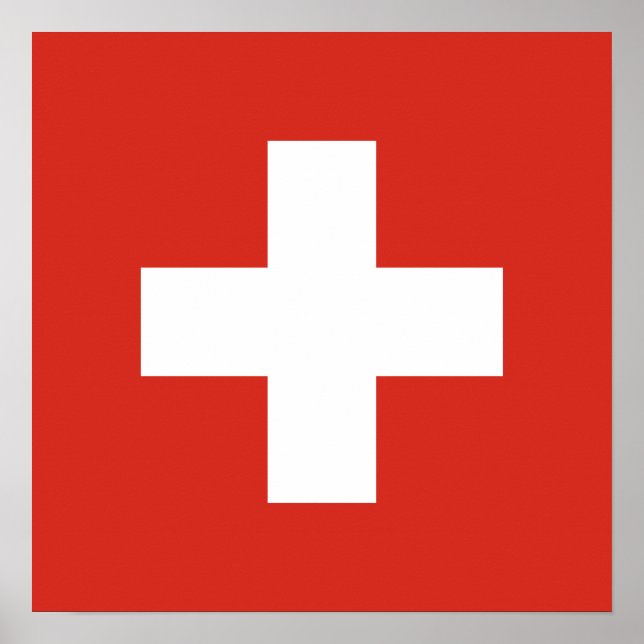 Póster Bandera de Suiza (Frente)