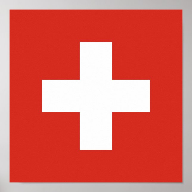 Póster Bandera de Suiza (Frente)