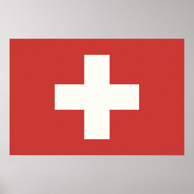 Póster Bandera de Suiza (Frente)