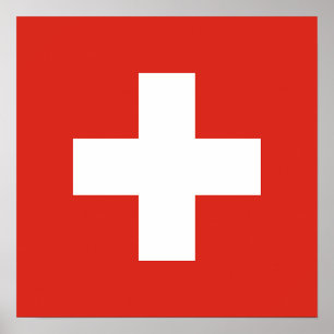 Póster Bandera de Suiza