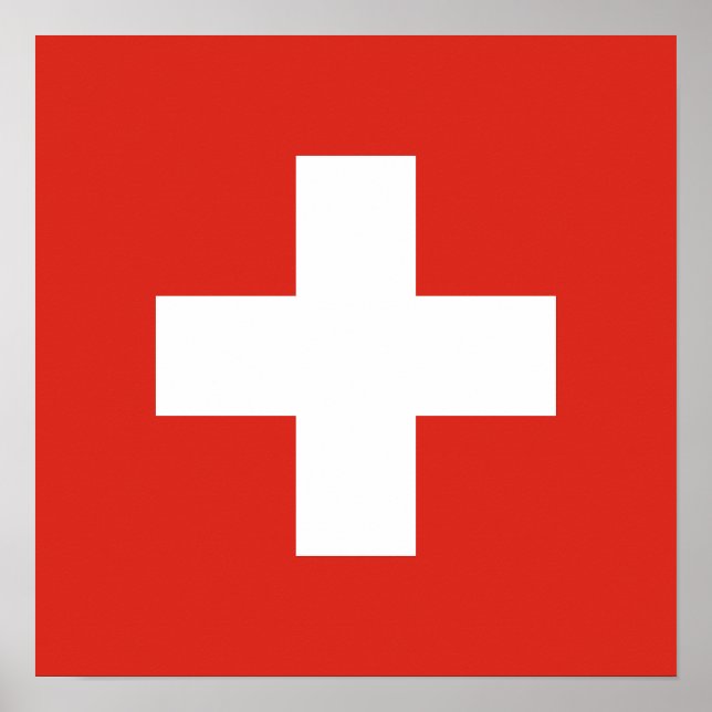 Póster Bandera de Suiza (Frente)