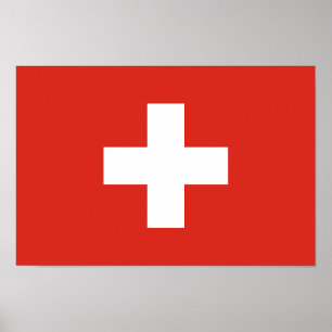 Póster Bandera de Suiza