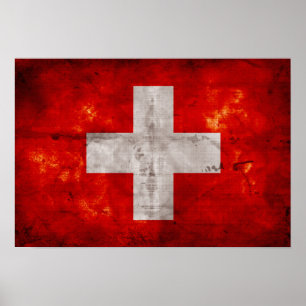 Póster Bandera de Suiza